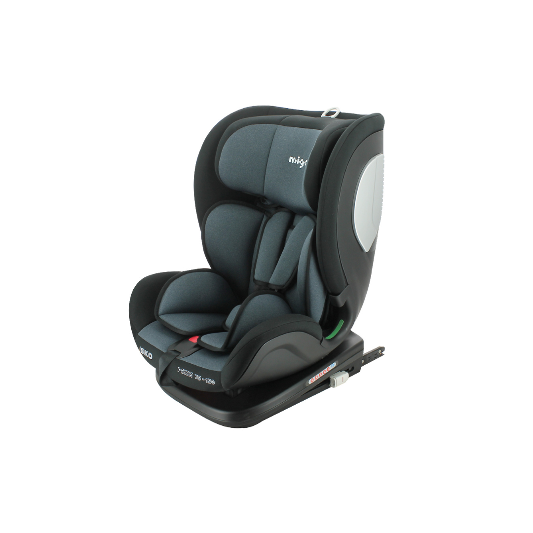 Nurse Spring Siège Auto I-Size Pliable Pour Enfants 100-150 Cm - Isofix, Portable & Inclinable, Gris
