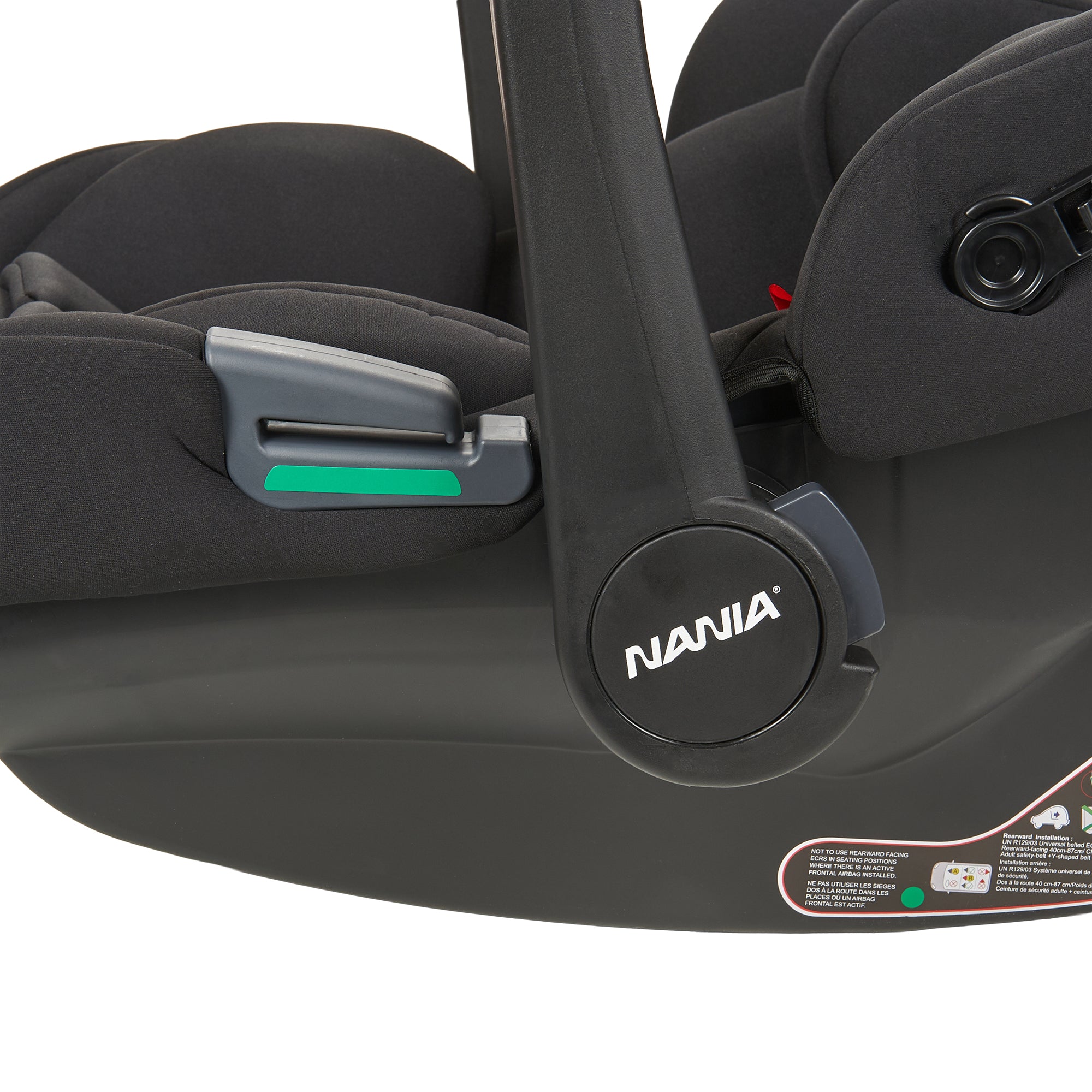 Seggiolino auto NANIA Rimini Baby 40-87 cm (dalla nascita a 13 kg) + Base Isofix - Poggiatesta regolabile