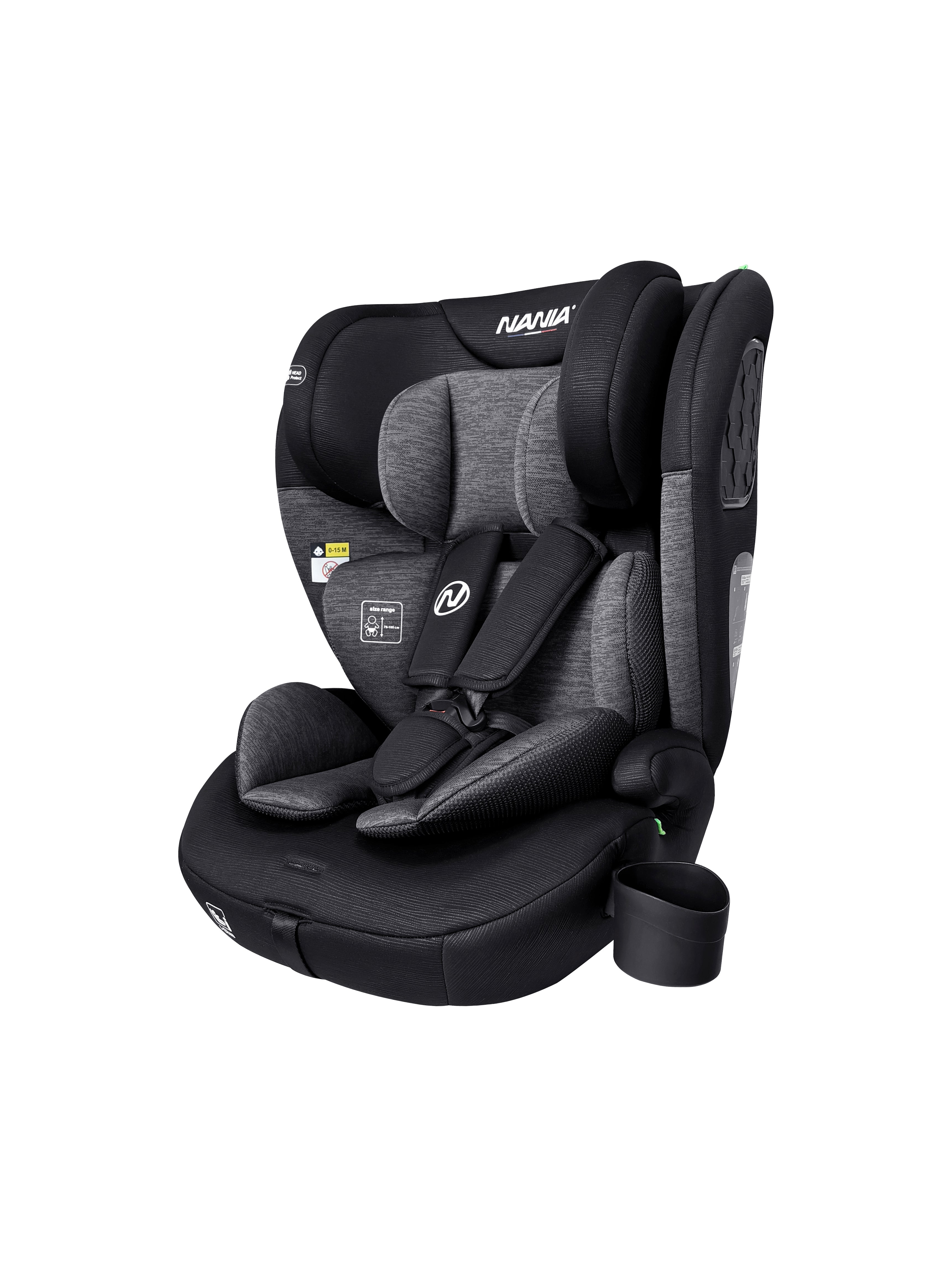 Nania Siège auto bébé ceinturé Torino évolutif 76-150 cm-Têtière ajustable -Porte gobelet