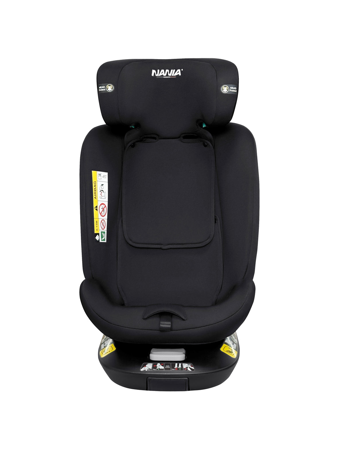 Seggiolino auto girevole a 360° Nania SPIRIT - I-Size 40-150 cm - Adattabile dalla nascita fino a circa 12 anni - Attacchi Isofix + gamba di supporto