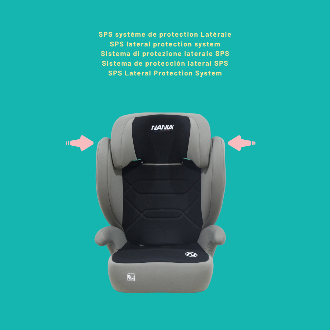 NANIA Siège auto enfant Bogota Isofix ou ceinturé  2 EN 1 de 100-150 cm-Appui-tête Réglable