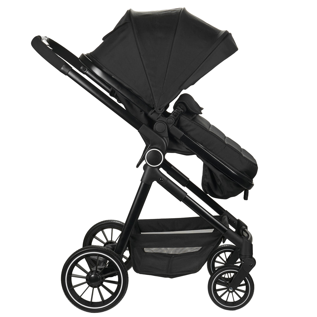 Nania Giulia Poussette combinée 3 en 1 de 0 à 22kg, avec coque bébé 40-85cm, Sac à langer, habillage pluie, moustiquaire et adaptateurs inclus