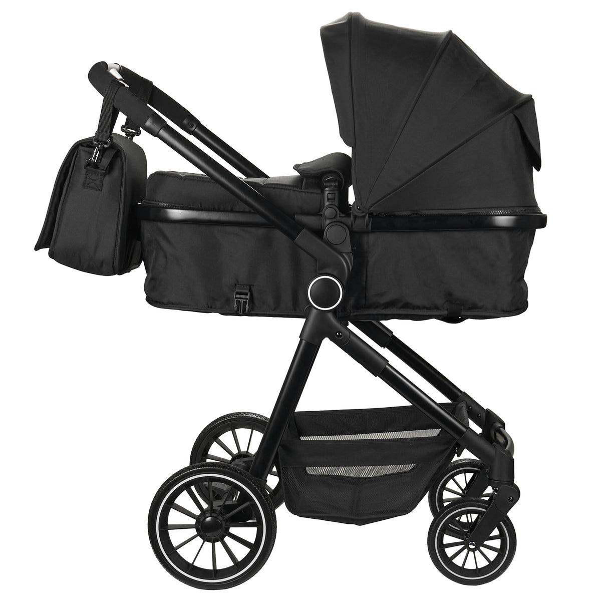 Nania Giulia Poussette combinée 3 en 1 de 0 à 22kg, avec coque bébé 40-85cm, Sac à langer, habillage pluie, moustiquaire et adaptateurs inclus