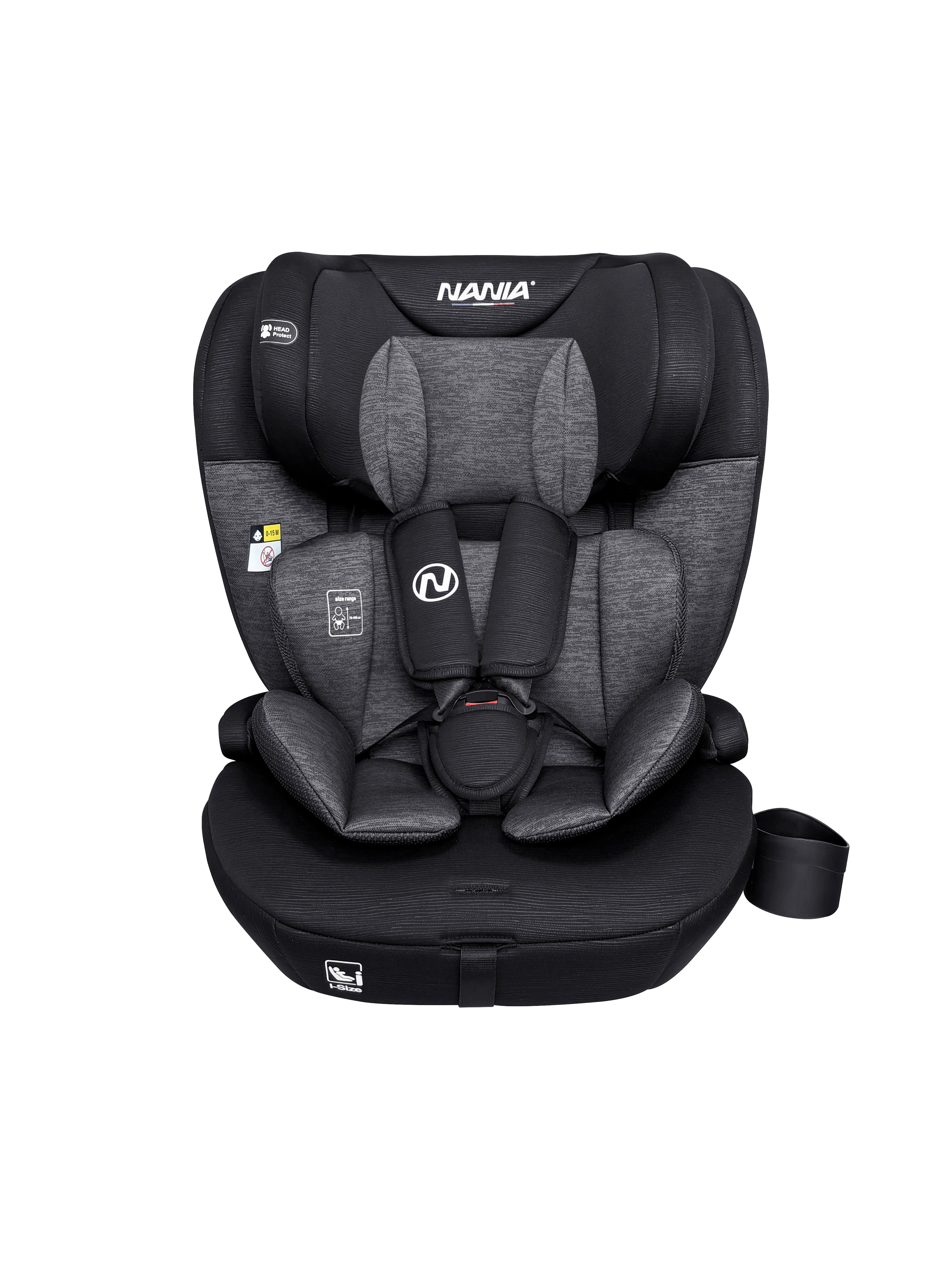 Nania Siège auto bébé ISOFIX Milano évolutif 76-150 cm -Têtière ajustable -Porte gobelet