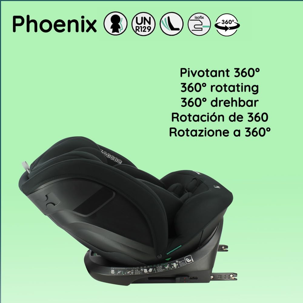 Siège auto Nania isofix Phoenix pivotant 360° - I-Size 40-150 cm