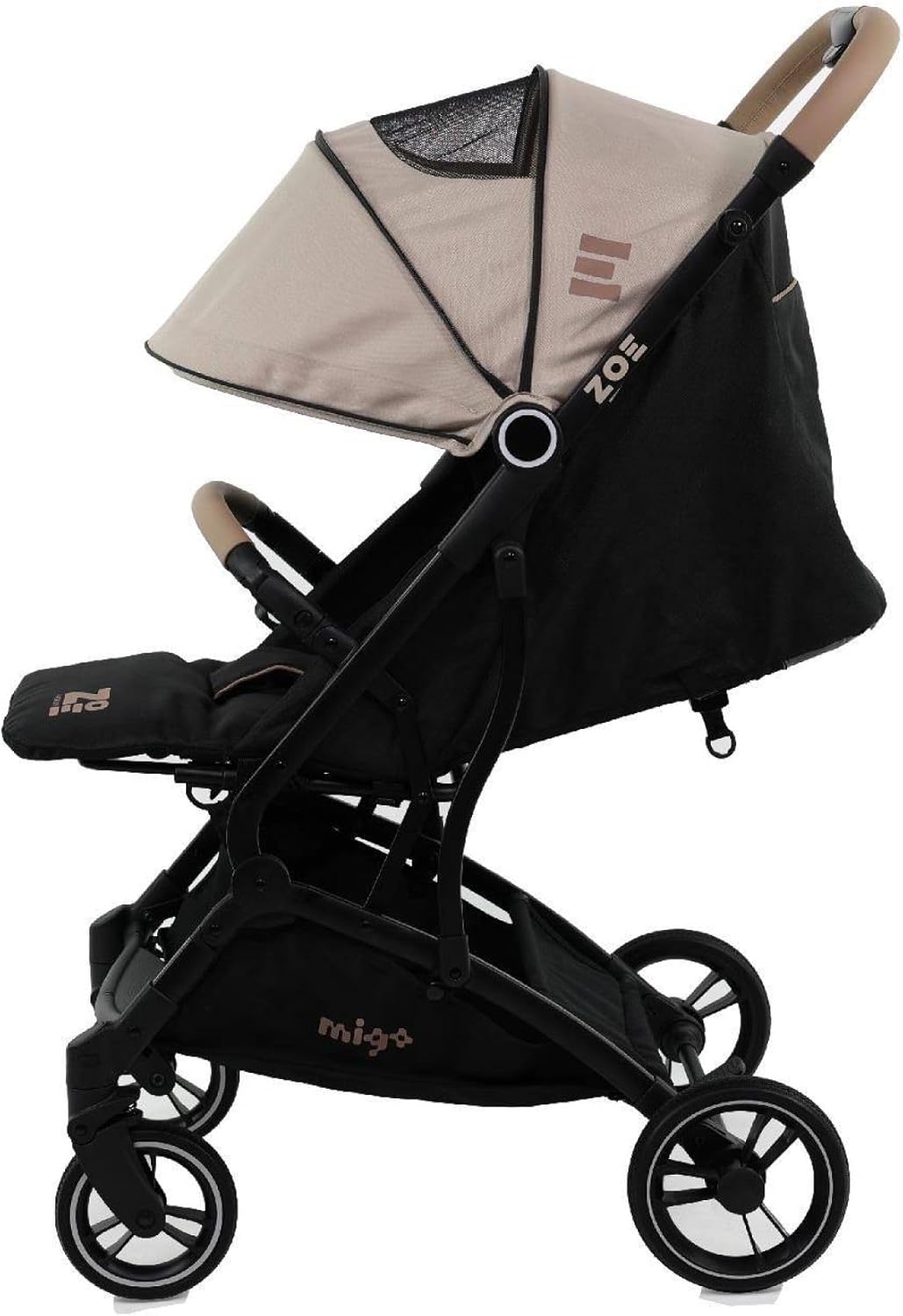 Poussette compacte ZOE dès 6 mois - 22 Kg max - Couvre-jambes- habillage pluie