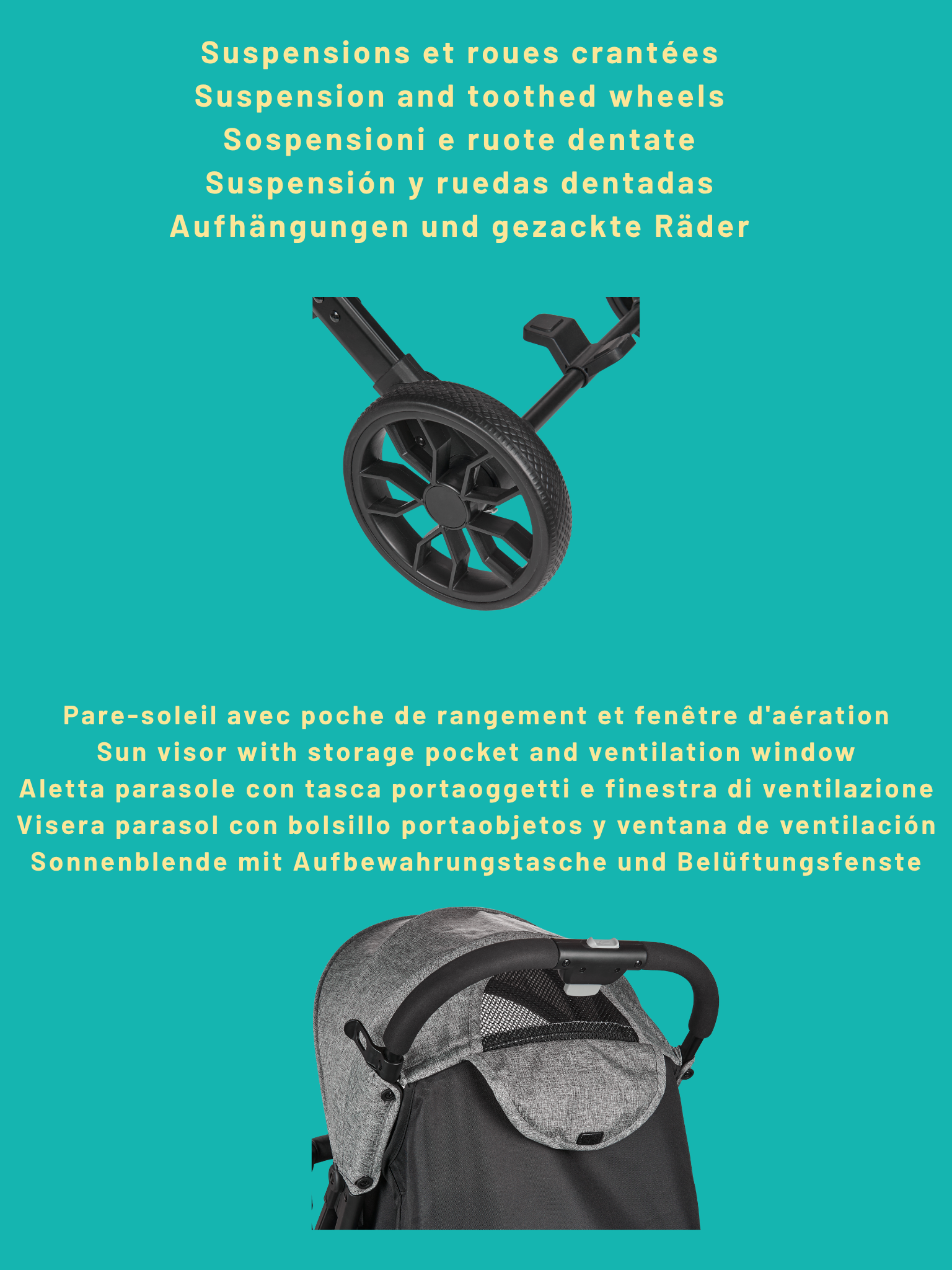 Nania Myla Poussette combinée 2 en 1 de 0 à 4 ans (22kg max) avec Siège auto Rimini Nania 40-87 cm - (0-13kg) + Base isofix-