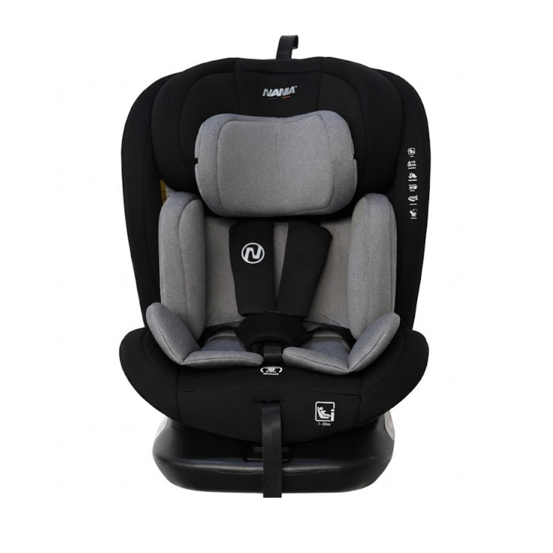 Nania Siège auto Como pivotant 360° Norme I-Size 40-150 cm Evolutif naissance à 12 ans environ - Fixations isofix