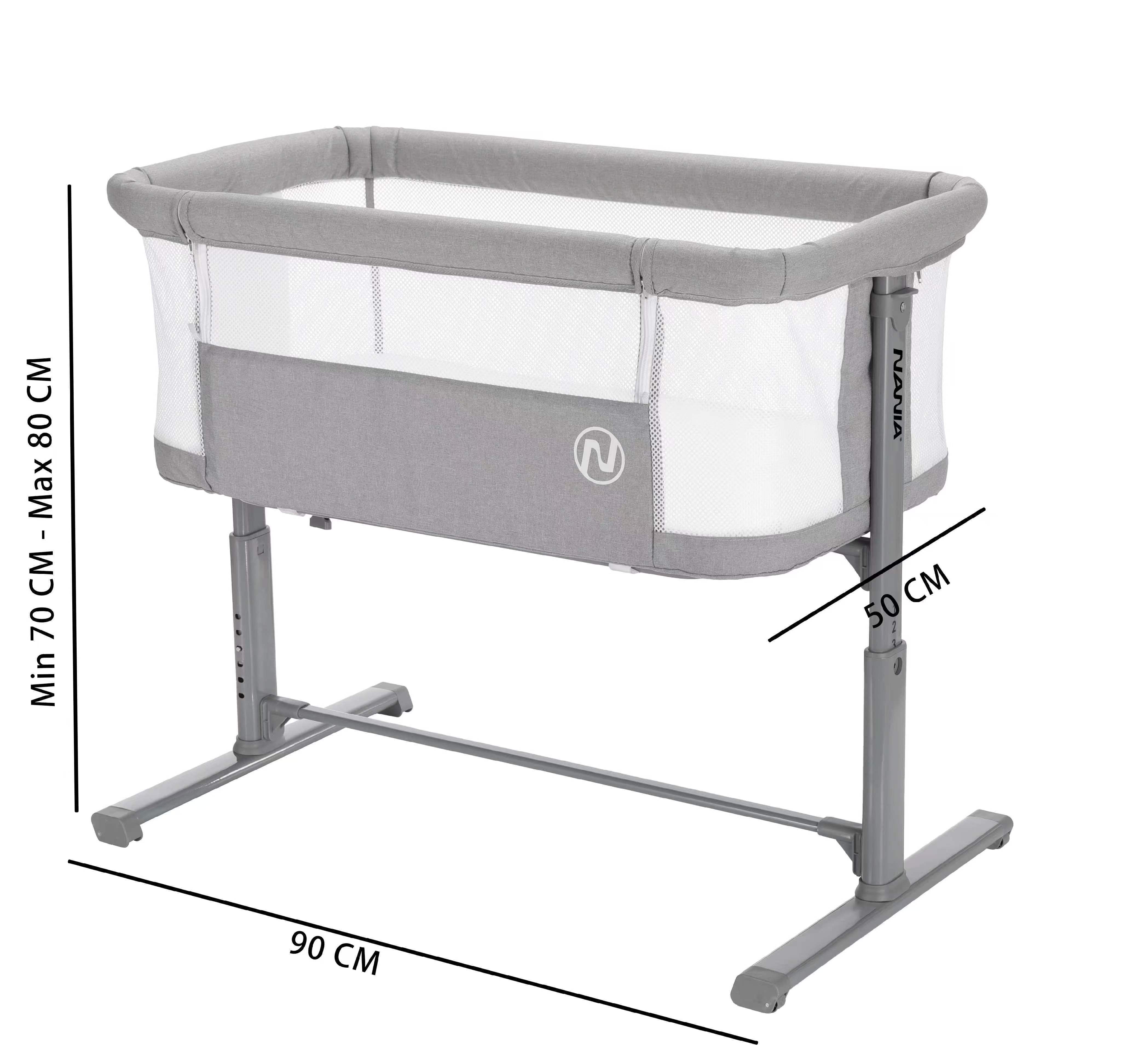 Lit bébé cododo - DODI - Lit d'appoint 2 en 1 - Ultra Confort Matelas 4cm d'épaisseur- de 0 à 9 kg