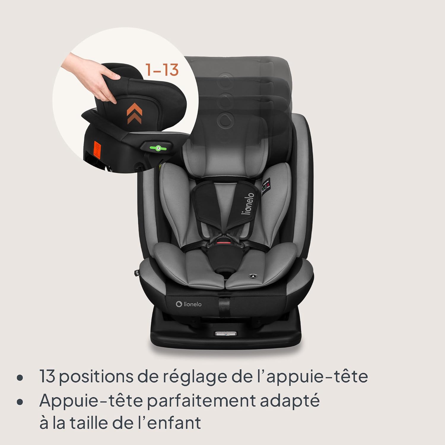 Silla de coche convertible Nania Prato 40-150 cm - Fijación del cinturón de seguridad