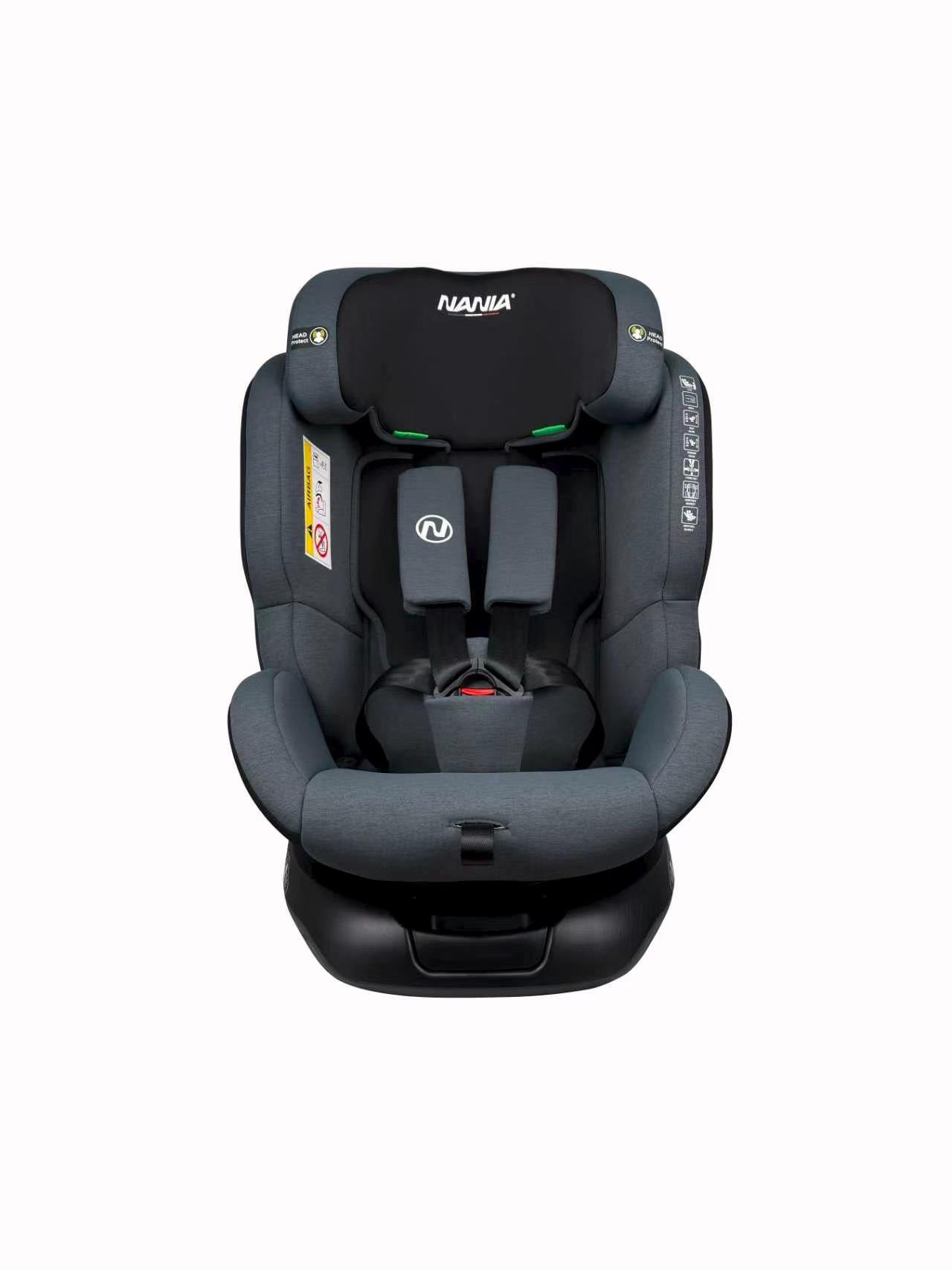 Siège auto Parma Isofix Pivotant 360° Norme i-Size, évolutif, naissance -12 ans environ, 40-150 cm, avec indicateur électronique d'installation, Housse grand confort