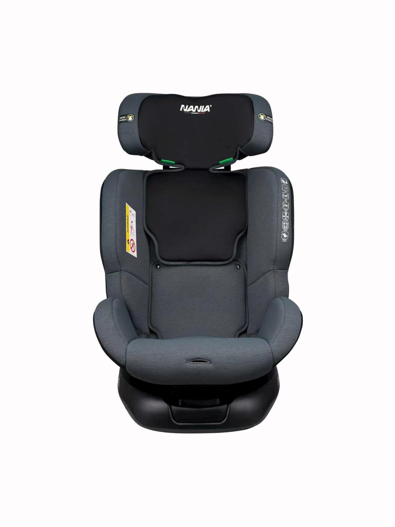 Siège auto Parma Isofix Pivotant 360° Norme i-Size, évolutif, naissance -12 ans environ, 40-150 cm, avec indicateur électronique d'installation, Housse grand confort