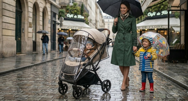Nania Lexy Poussette compacte de 0 à 22 kg, Inclinable, protège-jambe, habillage de pluie (Copie)