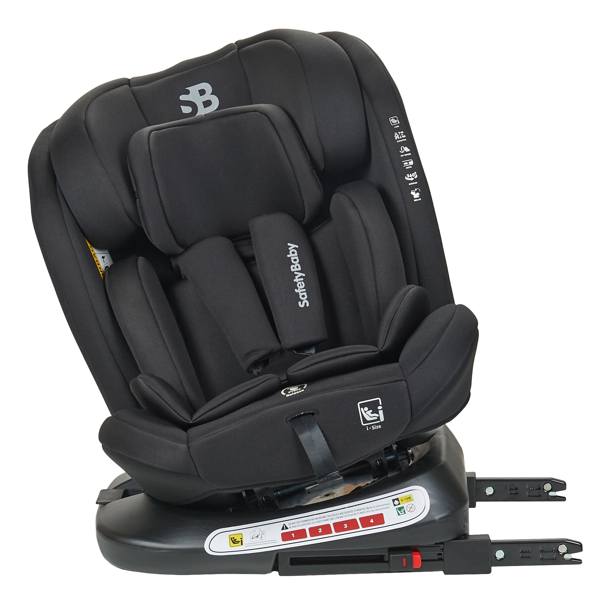 Safety baby  Siège auto Xenon Pivotant 360° I-Size 40-150 cm - Evolutif naissance à 12 ans environ  - Fixations isofix
