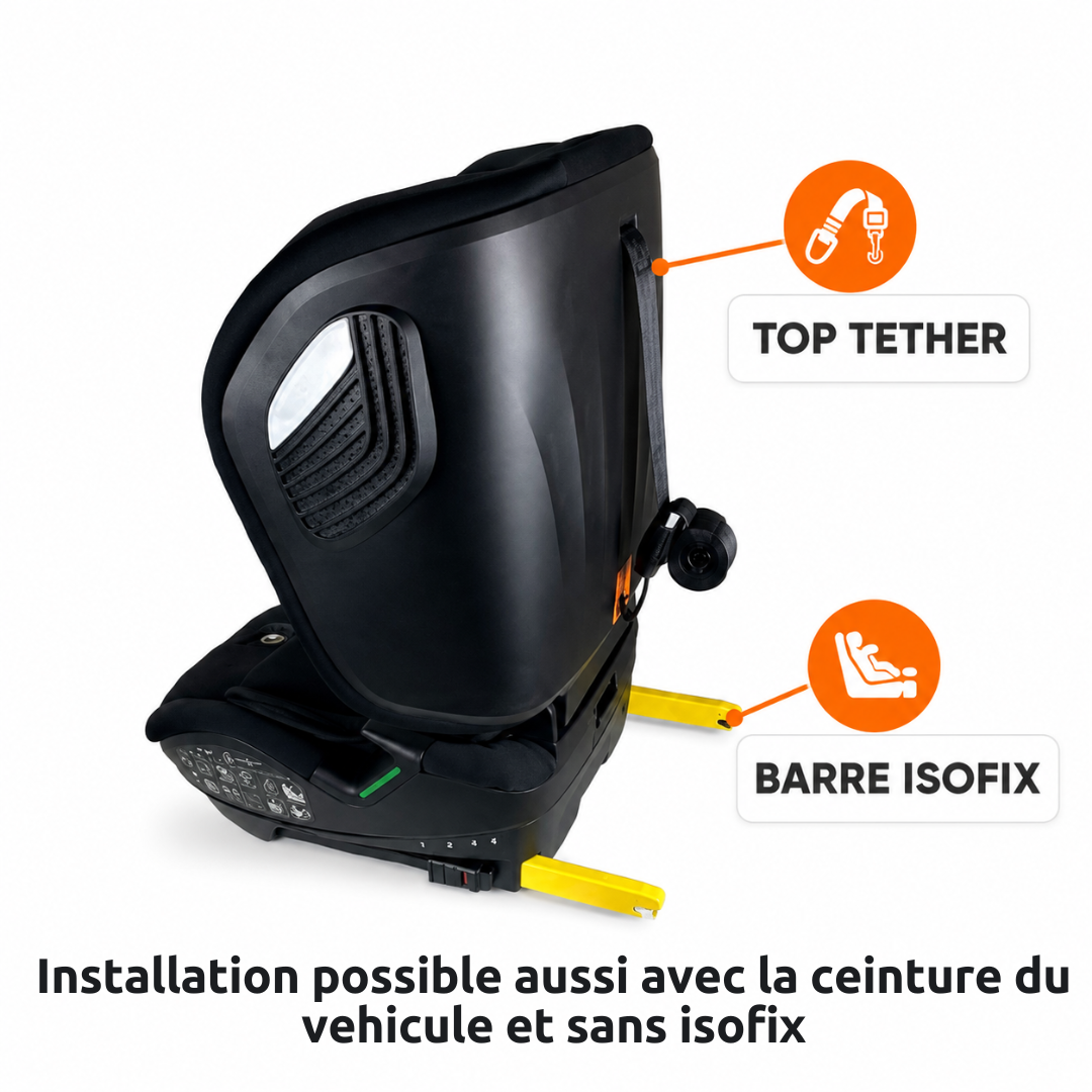 Siège Auto Nevada inclinable et pliable de 76 à 150 cm (9 à 36 kg)- fixation isofix ou ceinture