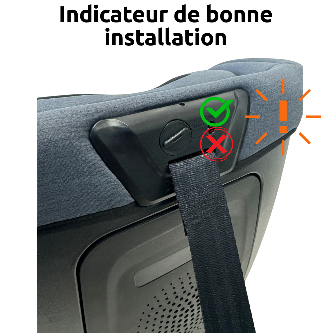 Siège auto Parma Isofix Pivotant 360° Norme i-Size, évolutif, naissance -12 ans environ, 40-150 cm, avec indicateur électronique d'installation, Housse grand confort