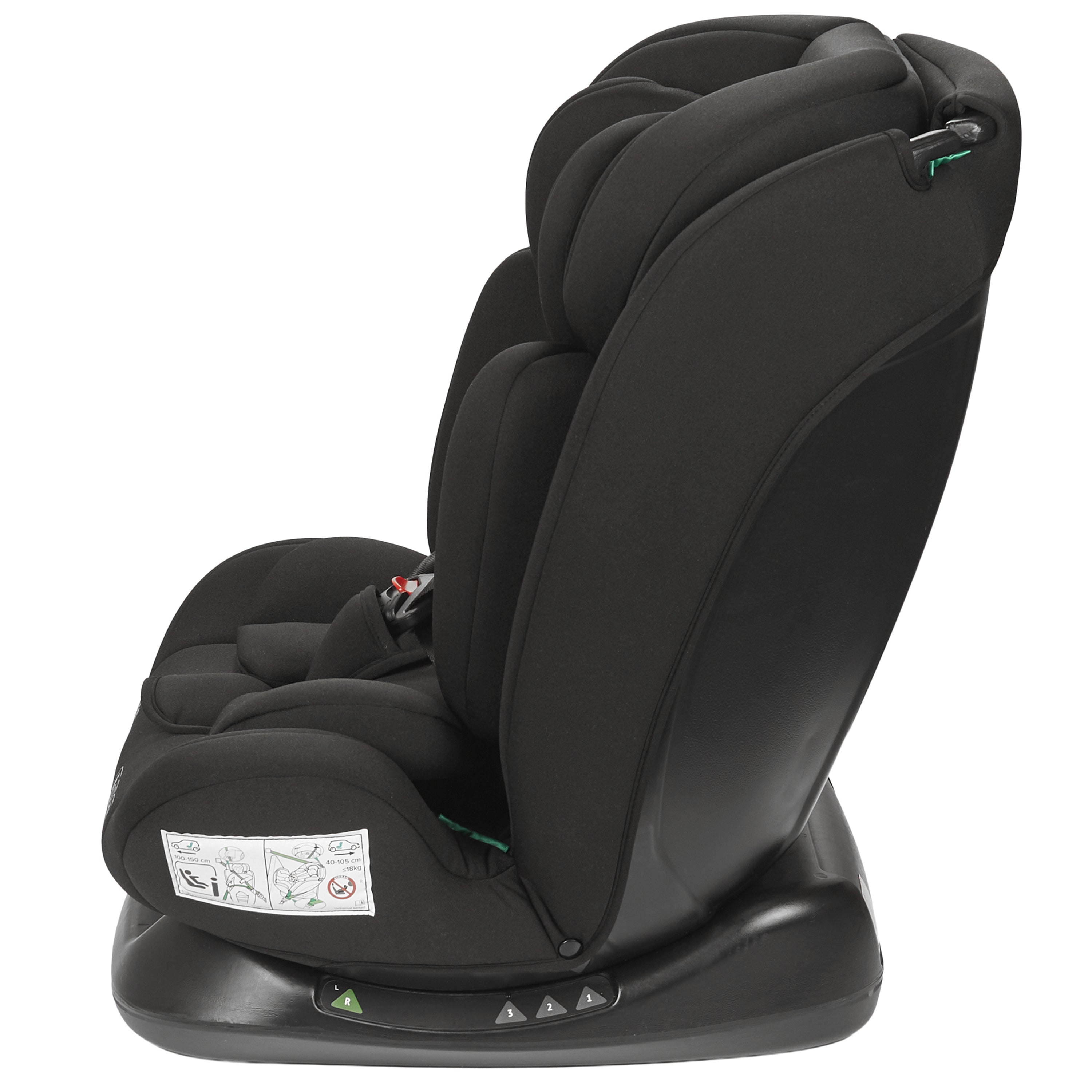 Nania Siège auto enfant Prato - I-Size 40-150 cm - Evolutif naissance jusqu'à 12 ans environ - Fixations ceinture de sécurité- Réglage de l'Appui-tête et de l'Inclinaison, Insert Lombaire et Réducteur