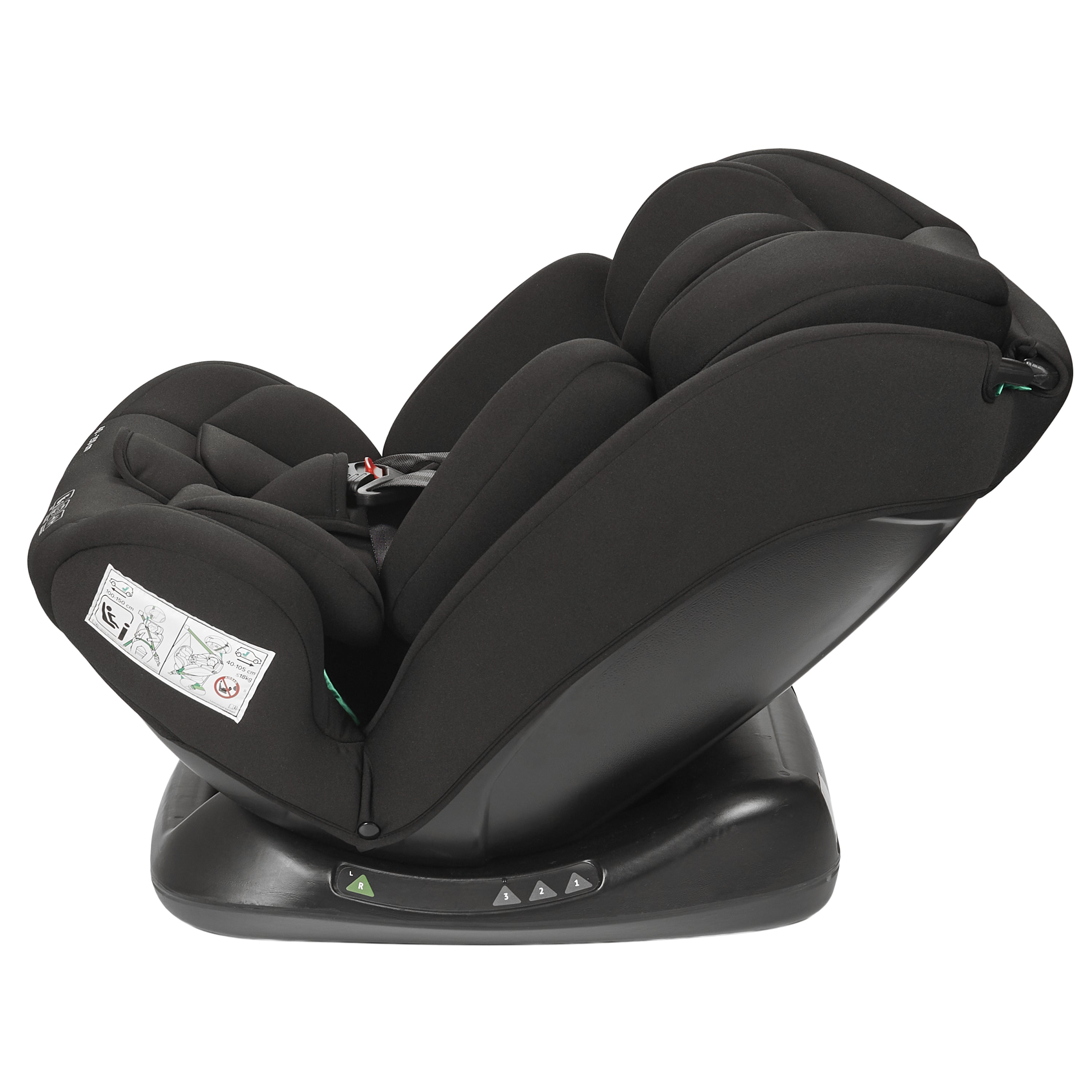 Nania Siège auto enfant Prato - I-Size 40-150 cm - Evolutif naissance jusqu'à 12 ans environ - Fixations ceinture de sécurité- Réglage de l'Appui-tête et de l'Inclinaison, Insert Lombaire et Réducteur
