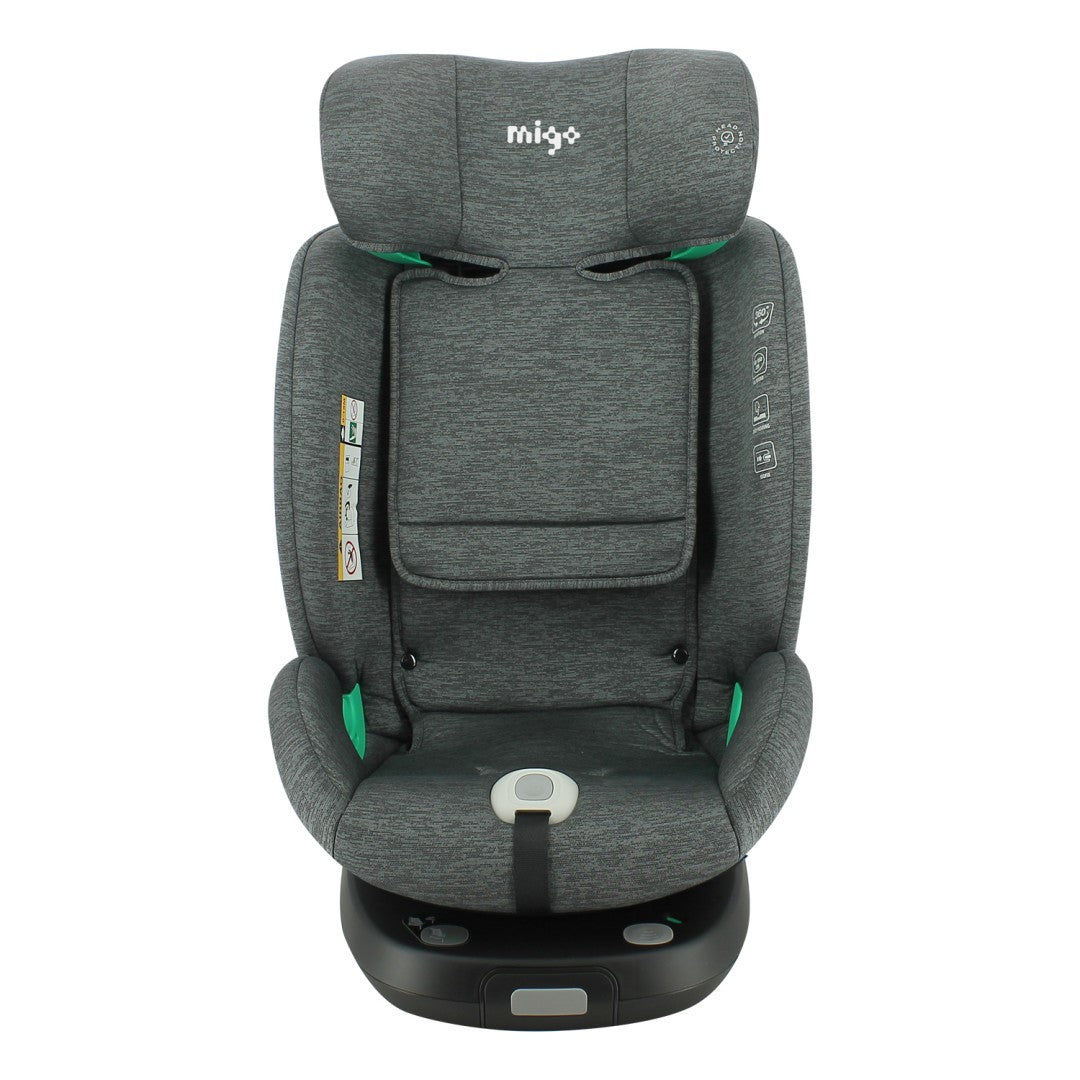 Silla de coche Nania SPIRIT giratoria 360° - I-Size 40-150 cm - Adaptable desde el nacimiento hasta los 12 años aproximadamente - Anclajes Isofix + pata de apoyo
