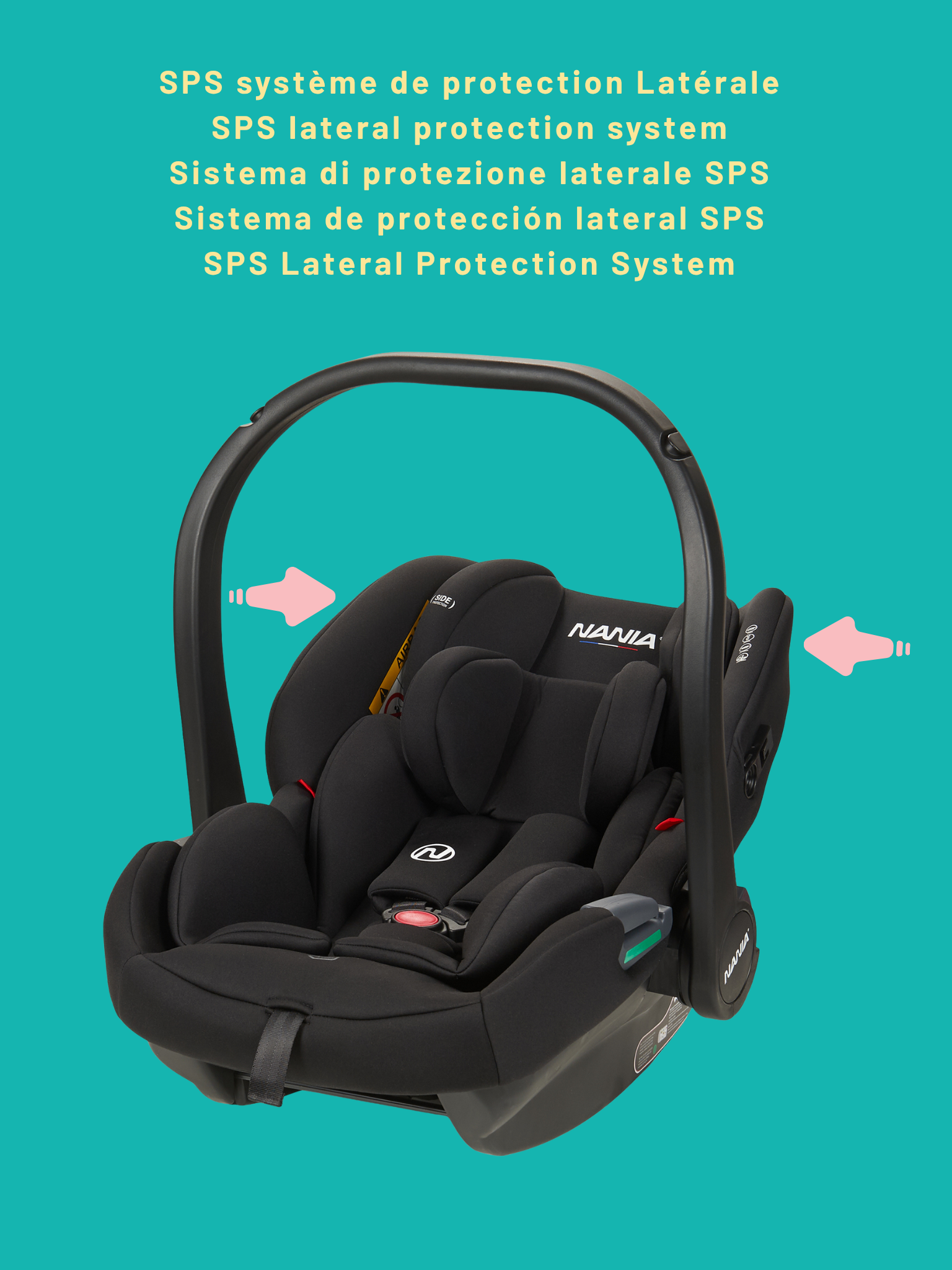 NANIA Siège auto bébé Rimini 40-87 cm naissance à 13 kg +base isofix-Appuie-tête réglable
