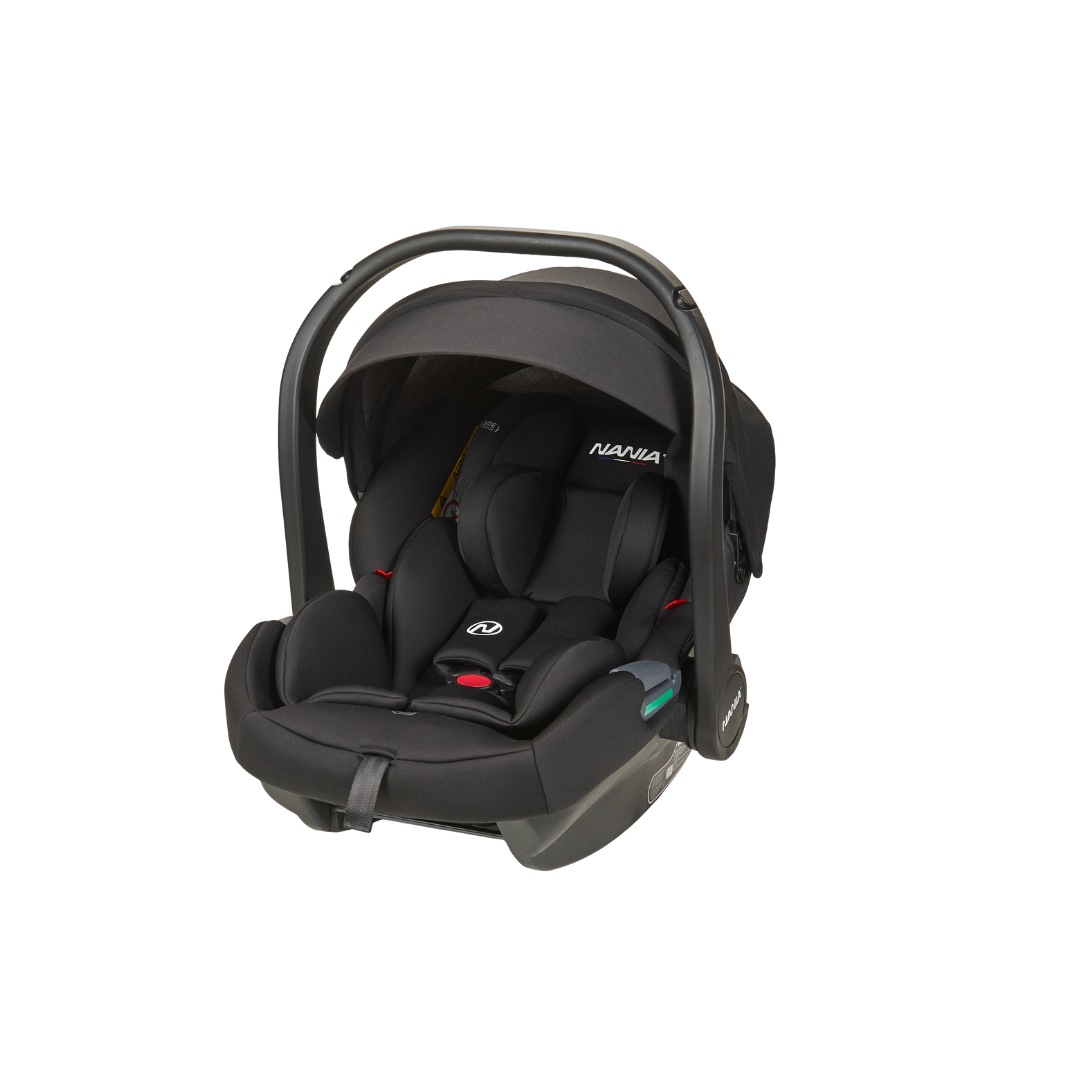 NANIA Siège auto bébé Rimini 40-87 cm naissance à 13 kg, Appuie-tête réglable –Fixation ceinturé