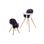 Chaise Haute Bébé évolutive 2 en 1 - Dès 6 mois jusqu'à 5 ans - Coussin réversible