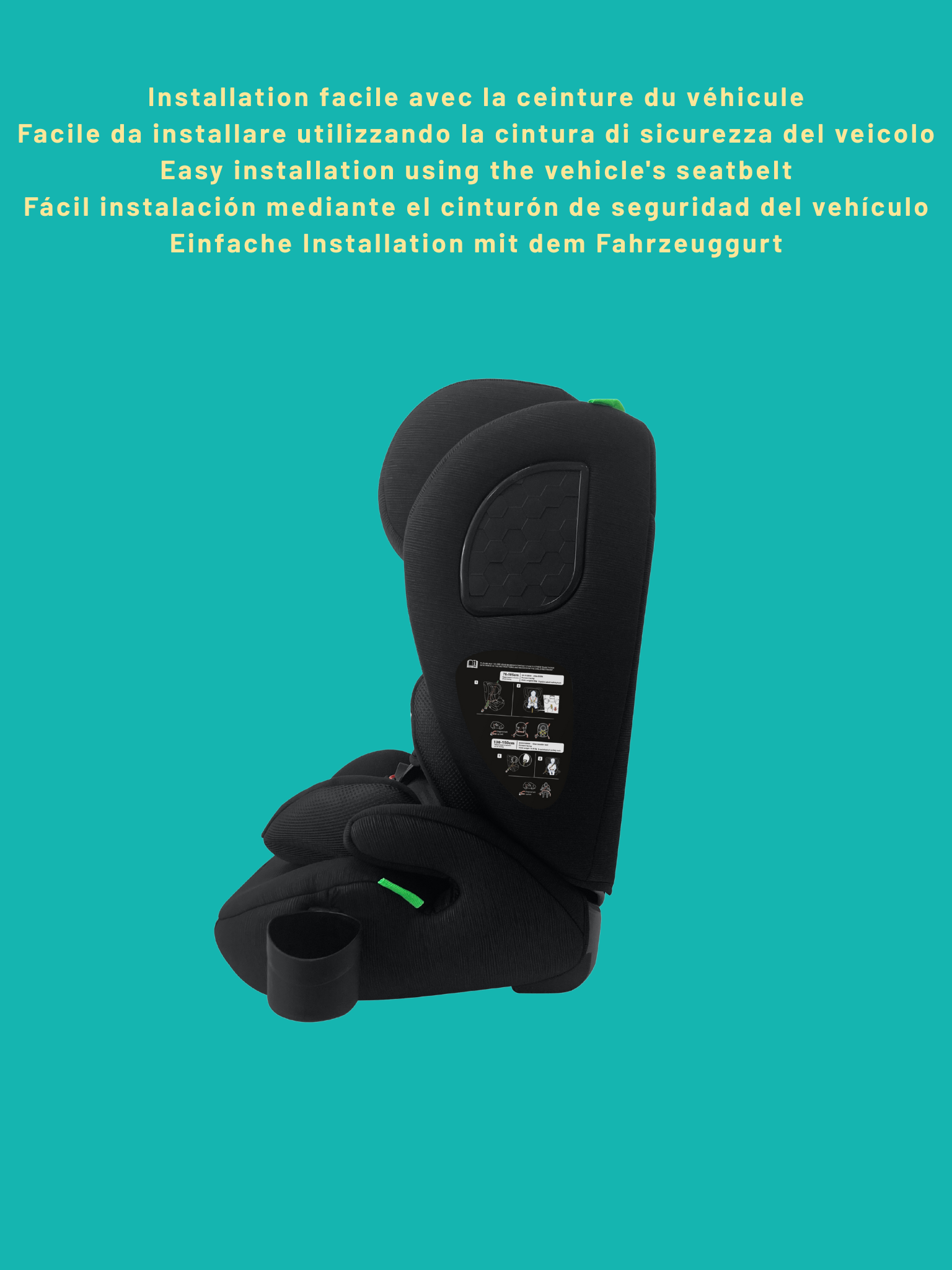 Nania Siège auto bébé ceinturé Torino évolutif 76-150 cm-Têtière ajustable -Porte gobelet