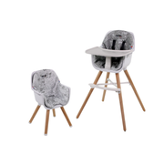 Chaise Haute Bébé évolutive 2 en 1 - Dès 6 mois jusqu'à 5 ans - Coussin réversible