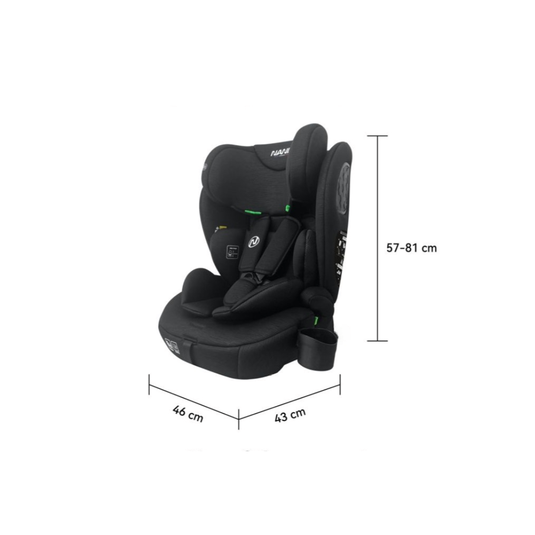 Nania Siège auto bébé ISOFIX Milano évolutif 76-150 cm -Têtière ajustable -Porte gobelet