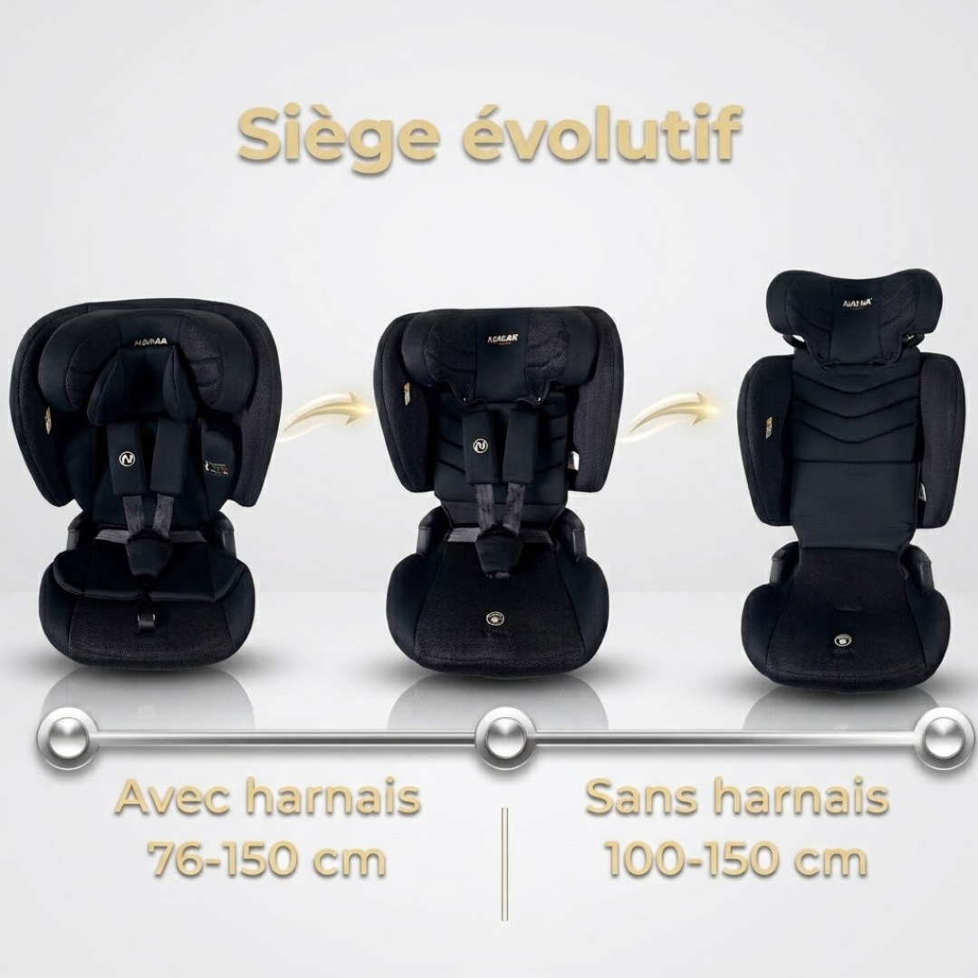 Siège Auto Nevada inclinable et pliable de 76 à 150 cm (9 à 36 kg)- fixation isofix ou ceinture