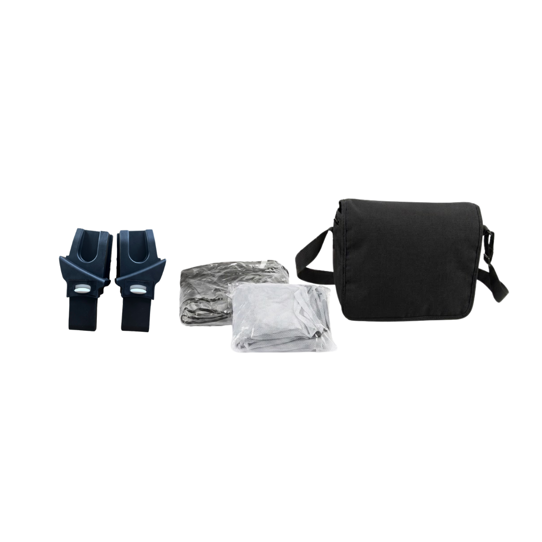 Nania Giulia Poussette combinée 3 en 1 de 0 à 22kg, avec coque bébé 40-85cm, Sac à langer, habillage pluie, moustiquaire et adaptateurs inclus