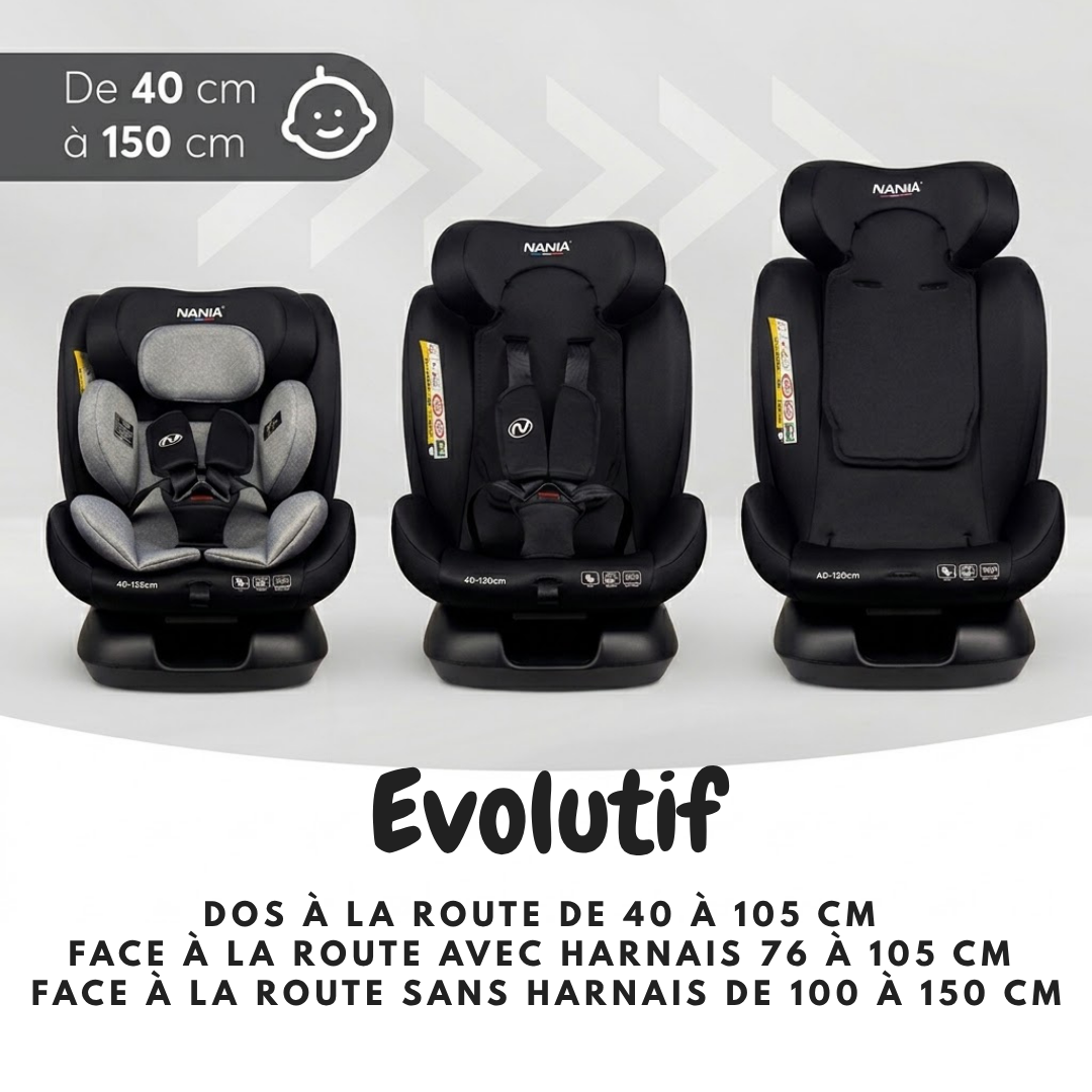 Silla de coche convertible Nania Prato 40-150 cm - Fijación del cinturón de seguridad