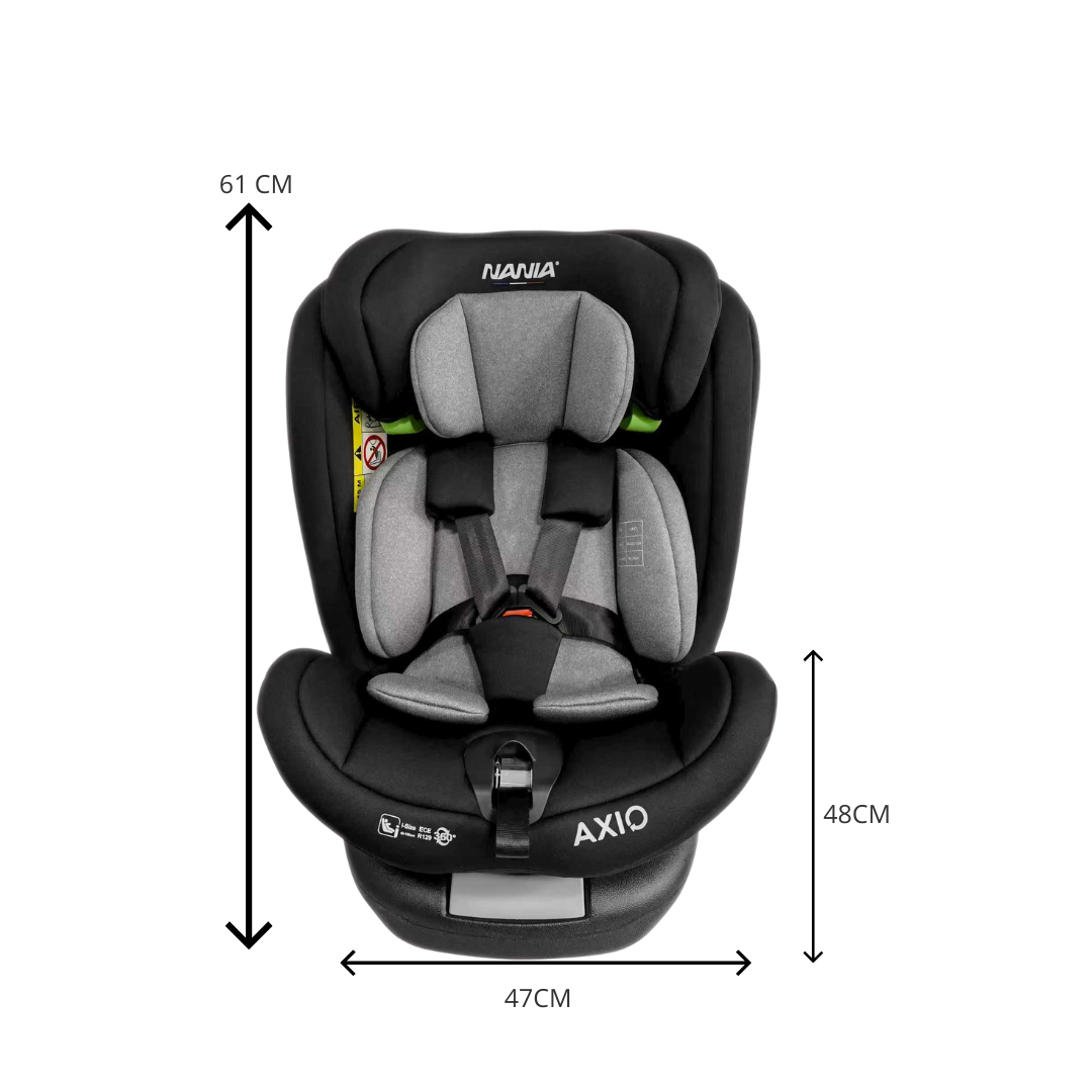 Siège auto AXIO Pivotant 360° I-Size 40-150 cm - Evolutif naissance à 12 ans environ  - Fixations isofix