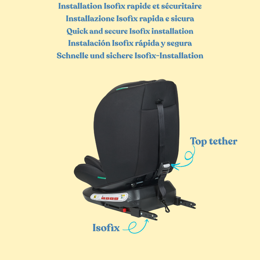 Safety baby  Siège auto Xenon Pivotant 360° I-Size 40-150 cm - Evolutif naissance à 12 ans environ  - Fixations isofix