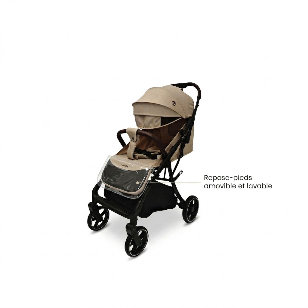 Nania Lexy Poussette compacte de 0 à 22 kg, Inclinable, protège-jambe, habillage de pluie (Copie)