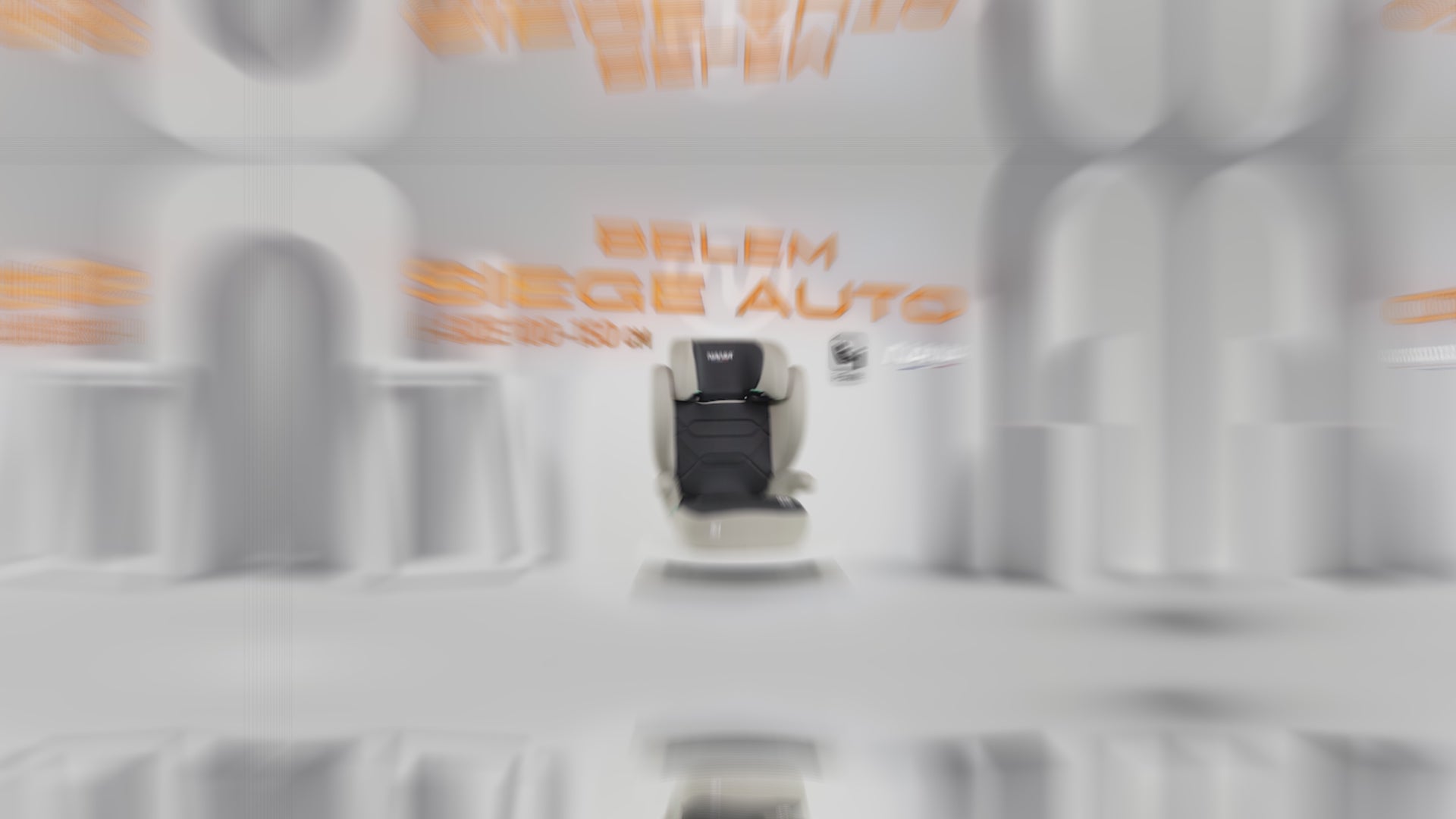 Charger la vidéo : NANIA Siège auto enfant Belem 2 en 1 de 100-150 cm-Appui-tête Réglable-fixation ceinturé